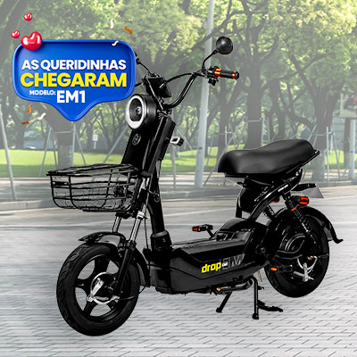 Bicicleta Eltrica Drop Em1 800W Ltio 48V 12ah C/ 2 Lugares, Preta